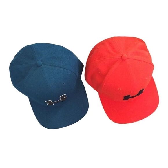 Under Armour Huddle 2.0 Orange Teal Snapback Hat Bundle of 2 - Picture 9 of 15
